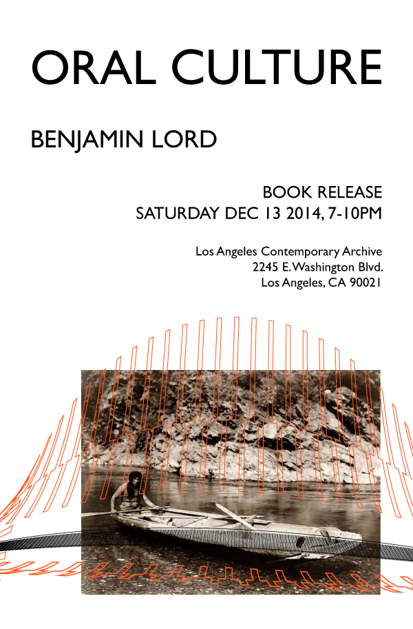 Benjamin Lord - Oral Culture flyer